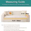 Awjcsv Couch Cover for Dogs Washable, Fuzzy Pet Couch Covers for 3 Cushion Sofa Pet Friendly, Non Slip Sofa Cover (White, 27.6" x 70.9"/70 x 180cm)