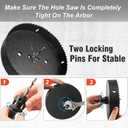 9 Inch Hole Saw with 1/2" Hex Shank Quick Change Arbor, JTemgle Bi-Metal Hole Saw Heavy Duty Hole Cutting Tool for Cornhole Boards, Recessed Lights, Wood, Plastic, Drywall & Soft Metal