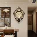 Vintage Wall Clocks Living Room,Decorative Antique Large Wall Clocks,21" x 15" Digital Retro Silent Wall Clock Battery Operated for Bedroom Kitchen Entryway Office Decor