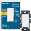 Lutron Diva 0-10V Dimmer Switch for LED Drivers or Fluorescent Ballasts, Single Pole / 3 Way, DVSTV-453P-WH, White 120 V, 600W inc