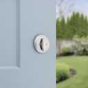 Kwikset 663 Single Sided Deadbolt Lock, Satin Chrome Round Interior Turnpiece Only, Unkeyed Front Entry Door Lock Set (1 Count (Pack of 1))