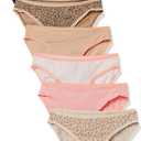 Amazon Essentials Women's Breathable Cotton Bikini Brief Underwear with Full Coverage, Multipacks (XXL)