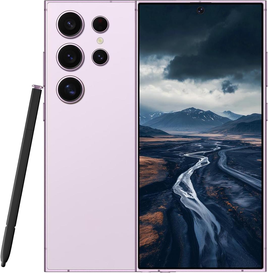 C24 Ultra Unlocked Cell Phones Smartphone Android 13 Phones 8+256GB/6.8" HD Screen/Dual SIM/108MP+48MP Camera/6800 mAh/Built-in Pen (Pink)