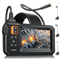 Endoscope Camera with Light, Inspection Borescope Camera with 4.3" IPS Screen, 1920P HD with 8 LED Lights, 16.5FT Semi-Rigid Cord Bore Scope, IP67 Waterproof Endoscope for Sewer, Tools(Orange)