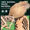 Wooden Vase for Lego Flowers Display Stand for Lego Flower, Cool vase with Hollow Flower PatternGift for Flower Lovers (White)