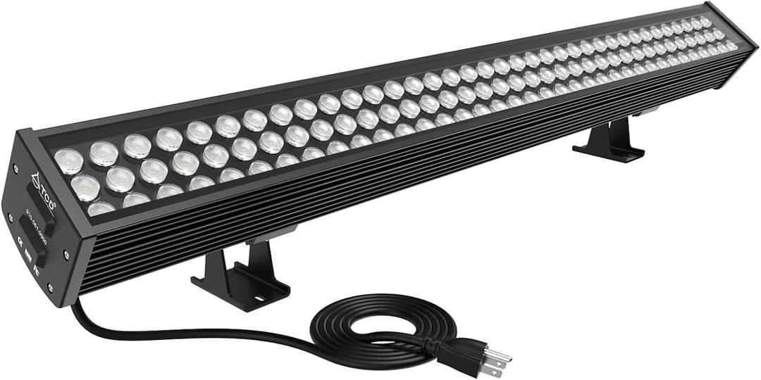LED Wall Washer Light Bar Super Bright, 108W 5700K Daylight LED Light Bar Heavy Duty Linear Strip Lights, 120VAC 40" Long, Waterproof Outdoor Lighting for Batting Cage Building Church Ads Yard