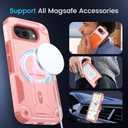 Caka for Google Pixel 10A Case with Stand and Screen Protector Pink