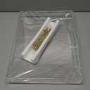 12"x16" Clear Acrylic Serving Tray with Golden Handles, Sturdy Huge Capacity Acrylic Tray for Coffee, Juice, Kitchen and Desk Organizer, Storage Tray (12"x16")