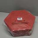 Sonic Acoustics Hexagon Sound Absorbing Panels 14" X 12" X 0.4" - 12 Pack, Red