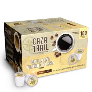 Caza Trail Coffee Pods, Blonde Roast, Single Serve (Packing May Vary) , 100 Count (Pack of 1), Best By APR0386S