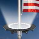 Solar Flagpole Light for 15-25ft Poles, 32 LEDs Ultra Bright 1200LM, 360° Illumination, 10000mAh Battery, IP67 Waterproof, All Night Lighting for Outdoor Flag Display