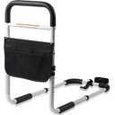 Panta Bed Rails for Elderly Adults, Adjustable Bed Assist Bar for Seniors, Medical Bed Safety Rail with Storage Bag and Fixing Strap, Portable Bed Cane Fit King, Queen, Full, Twin, Medium, Black