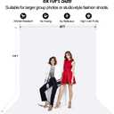 BEIYANG White Photography Backdrop, 8x10 FT White Screen Background for Photoshoot Party Curtain, Studio, Product, Portrait, Video Recording
