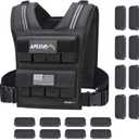 APEXUP Adjustable Weighted Vest Men 20lbs/30lbs/40lbs Weights with Reflective Stripe, Weight Vest Woman Workout Vest for Strength Training Running Walking