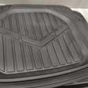 Amazon Basics 3-Piece All-Weather Heavy Duty, Full Set PVC Floor Mats for Universal Fit in Cars, SUVs, and Trucks, Black, Trim to Customize