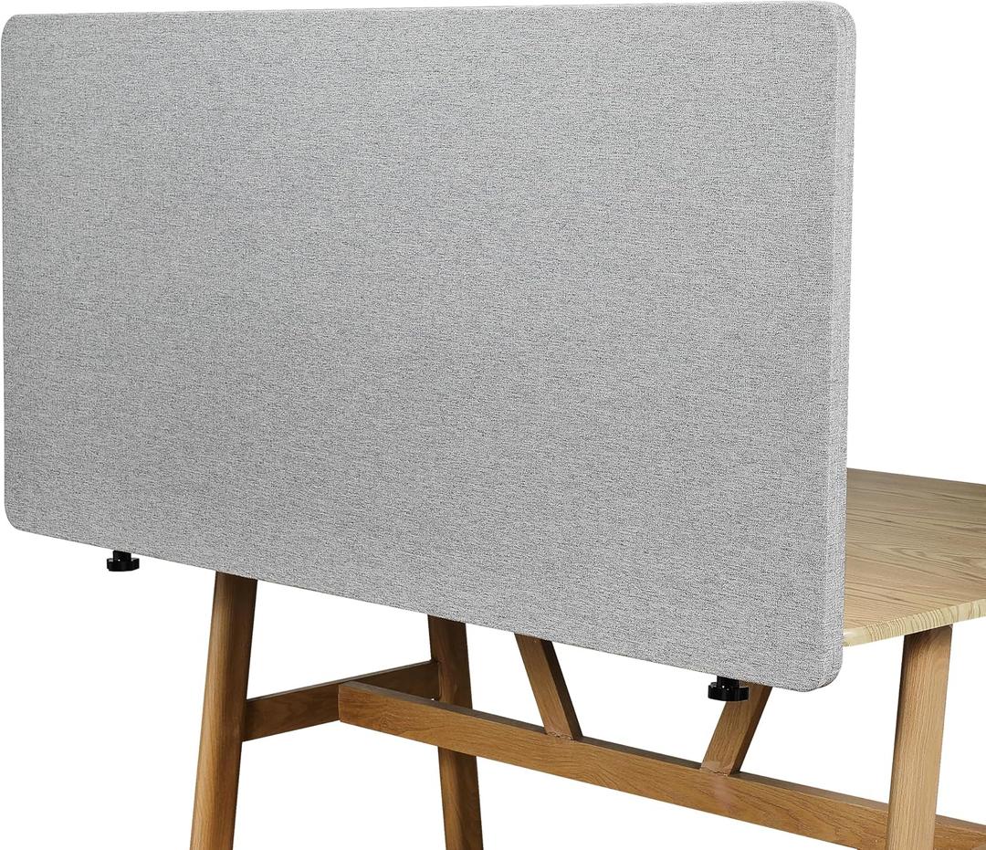 Desk Privacy Panel 24" x 48" Table Privacy Panel Acoustic Partition Noise Visual Isolate Table Divider Panel with Clamp for Student Study Reception Area Office Library(24" x 48")