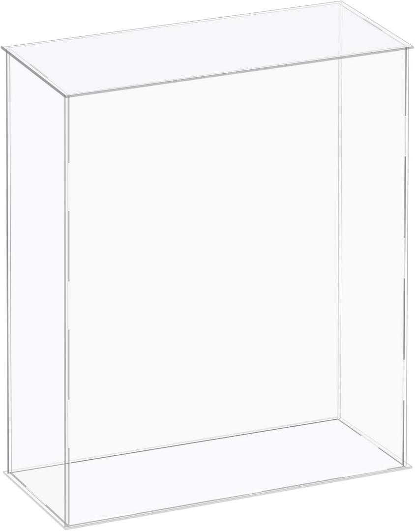 MECCANIXITY Acrylic Display Case Plastic Box Cube Storage Box Clear Assemble Showcase 10.2x4.3x14.1 Inch for Collectibles