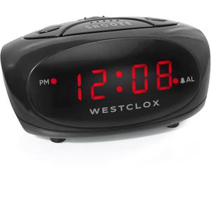 Westclox (Black) Super-Loud LED Electric Alarm Clock, Standard