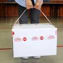 Stop Sign Sealing Tape Pre-Printed IF Seal is Broken,Check Contents Before Accepting,Heavy Duty Packing Tape with Dispenser 2 Inch x 110 Yards,Packaging Tape for Moving and Shipping (White)