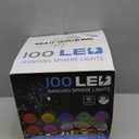 Christmas Lighted Ball 7" Outdoor Hanging Sphere Lights Orb 100 LED Blue Starlight Sphere for Tree, Porch, Gazebo, Bedroom Decorations (Green Wire- Blue)