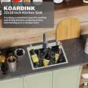 Kitchen And Bar Sink, 22x18 Inch Stainless Steel Drop In Kitchen Sink Modern Single Bowl Topmount Bar Sink Combo-Silicon Mat,Drain Strainer Set Compatibility With Various Kitchen & Bar Style, 22x18x9 Inches