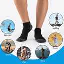 COOVAN 10 Pairs Mens Ankle Socks Men 10 Pack Low Cut Comfort Cushion Casual Socks (Large-X-Large, Black)