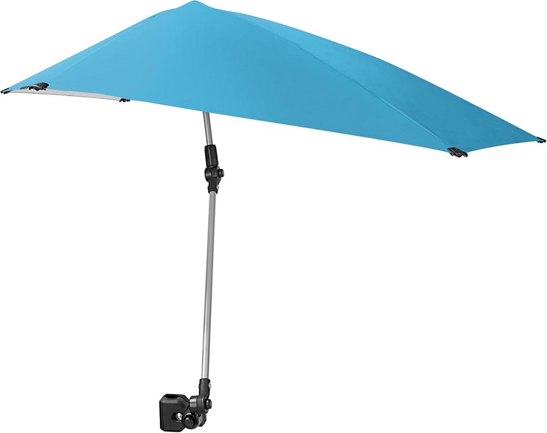 Sport-Brella Versa-Brella SPF 50+ Adjustable Umbrella with Universal Clamp (Bright Aqua)