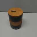 Miamolo Coffee Container Jar with Lid, Ceramic Kitchen Food Storage Jars for Spice Sugar Cookie, Stackable Decorative Jars for Coffee Bar, Black & 28 fl.oz