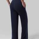 2 x Liberty Pro Womens High-Waisted Ankle-Length Lounge Pants, 26 Inseam Wide Leg Drawstring Casual Bottoms with Pockets (L)