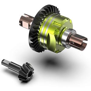 CROBOLL R11140 Upgraded Aluminum Differential with 34T CNC Gear & S2 Alloy Steel Cup and 11T CNC Input Gear for RC Car, Spare Parts RC Truck for RZ001 and XTS-F10