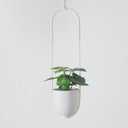 Boho Hanging Planter for Indoor Outdoor Plants Modern Wall and Ceiling Hanging Plant Basket Holder Hanger for Vines Succulents Ferns Room Decor(White)