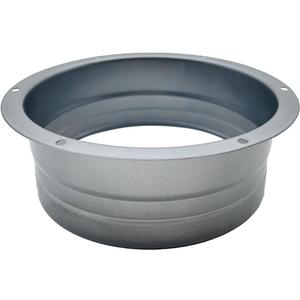Duct Connector Flange, 6 In Metal Straight Pipe Flange for AC Exhaust Ventilation & Heating Systems, Silver, 150mm