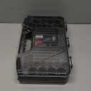 Ontel Battery Daddy Storage & Organizer Case with Tester, Stores & Protects Up to 180 Batteries, Double-Sided, Durable Design W/Clear Locking Lid, Secure Latches & Portable Carrying Handle - Charcoal