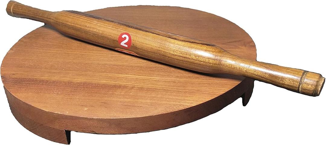 Wooden Chakla Belan Set Rolling Pin chakala belan And Rolling Pin Wooden Rolling Board 8 inch Teak Wood Rolling Board Polpat