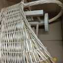 Wicker Flower Girl Basket with Handle Vintage Wicker Baby Carriage for Baby Shower Decorative Woven Rattan Stroller Shaped Flower Basket for Wedding Floral Arrangement