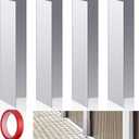 Lounsweer 4 Pcs 5.91 x 1.77 Inch Garage Door Seal Guards Weatherproofing Shield Seal Strip Door Sweep Barrier with Adhesive Tape for Garage Indoor Outdoor Home