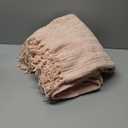 NANPIPER Knit Blanket Ultra-Soft Cozy Throw Handknit Style for Couch, Luxurious Lightweight Home Decor, Soft Peach 50"x60"