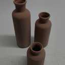 LUKA Ceramic Rustic Farmhouse Vase,Terracotta Vases for Decor,Vase Set of 3,Vases for Your Bedroom,Office,Living Room,Fireplace,Bookshelf Decor,Housewarming 10+7.5+5 Inch