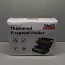 Fireproof Document Box with Combination Lock, Fireproof Water Resistant Hard Case Safe Box for Important Documents Certificates Laptop Passports (Black)