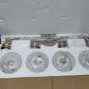 kudos 4-Light Brushed Gold Vanity Light, Milk White Glass Shade