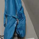 AMMSUN 6.5ft Twice Folded Portable beach umbrella with Sand Anchor Windproof Tilt Pole Air vent UPF 50+ Protection Fits in a large Suitcase Compact For Travel Patio Garden Pool Backyard Sky Blue