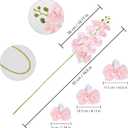 Orchids Artificial Flowers,6PCS Light Pink Tall Fake Flowers 36" Artificial Phalaenopsis Long Stems Silk Orchids for Wedding Party Office Home Dcor (Light Pink)