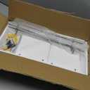 WOPITUES Floating Shelves for Wall with Cube Shelf, Wall Shelves with Metal Rail for Decor, Bathroom Organizers and Storage, Over Toilet Shelves for Bathroom, Toilet PaperWhite