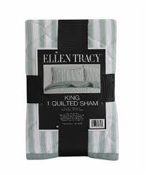 Ellen Tracy™ Stripe Single King Quilted Sham - Green,
 20x36in 100% Polyester