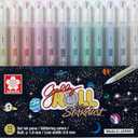 SAKURA Gelly Roll Stardust (Made in Japan) [Limited Edition] Gel Ink Pen Set - Bold Sparkling, Glittering & Assorted Colors 12Pens