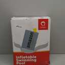 QPAU Inflatable Swimming Pool with 2 Seats and Backrests, 80" L x 80" W x 27" D Large Full-Sized Family Pools for Kids and Adults for Backyard, Garden, Outdoors, Blue