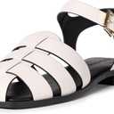 The Drop Women's Luna Fisherman Strap Sandal Ankle (6, Cream)