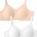Lace V Seamless Bras for Women No Underwire Bralettes Push Up Wireless Supportive Full Coverage Everyday Bras XL
