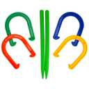 Plastic Horseshoe and Ring Toss Game Set, Pack of 2