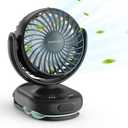 Momcozy Portable Fan  | 4-Speed Mini-Fan for Carrier | Personal Fans Ultra Lighter 0.26lb | Gaps ≤4.5mm | Handheld Cooling | Rechargeable Rotate for Diaper Backpack/Stroller/Carrier/Chair